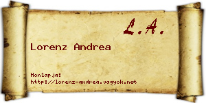 Lorenz Andrea névjegykártya