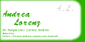 andrea lorenz business card